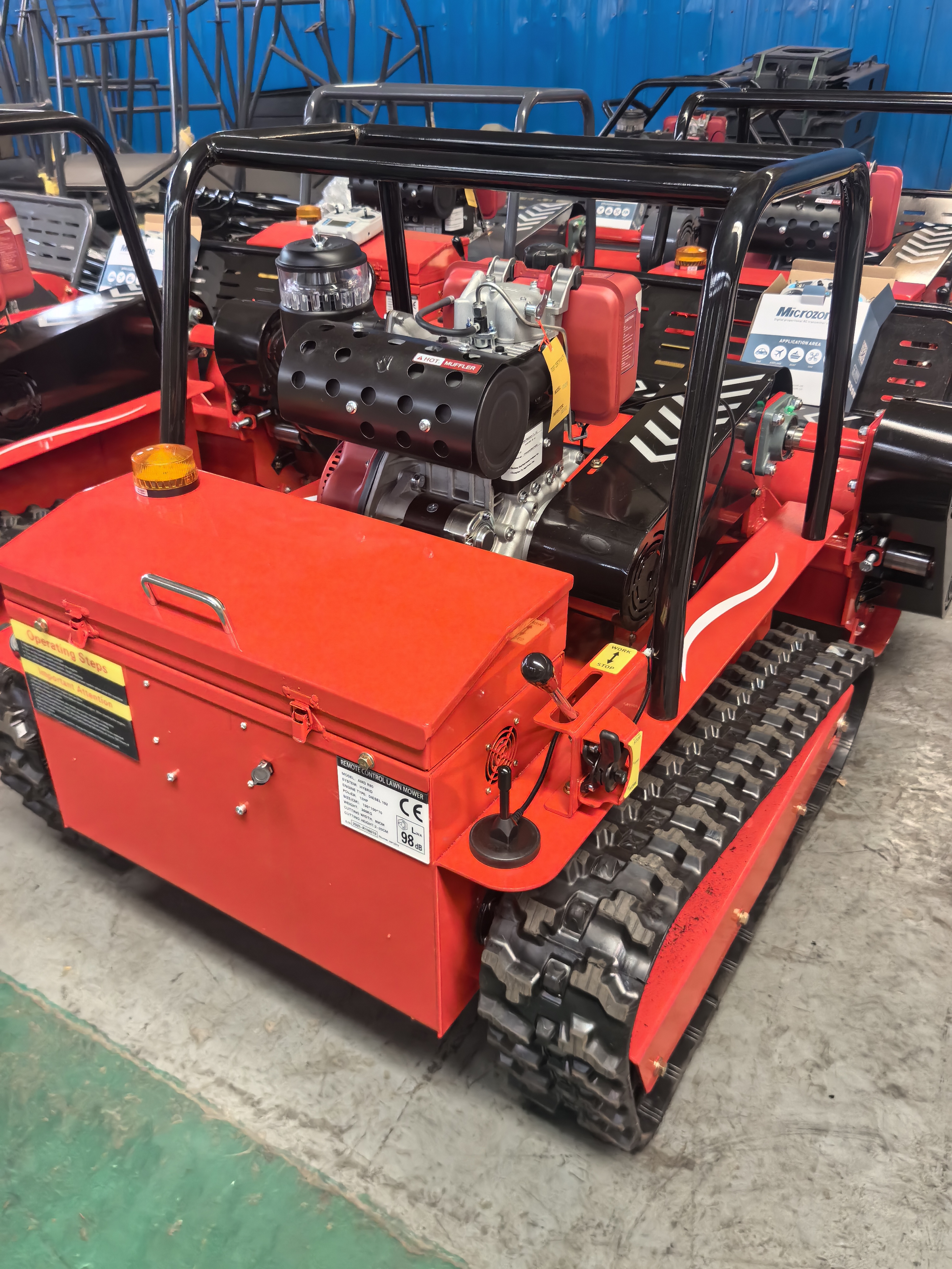 Remote-control mower preparation