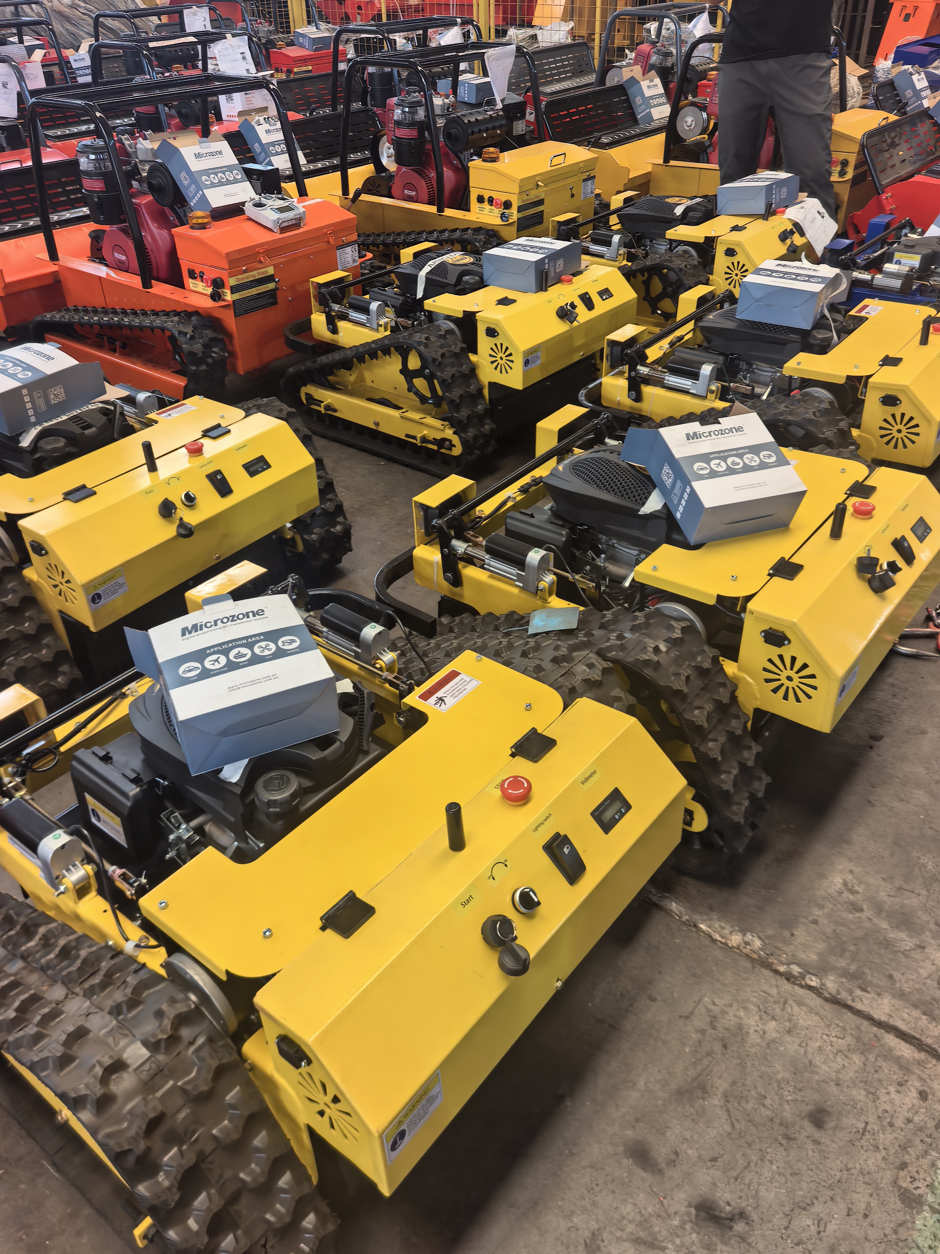 Remote-control mower preparation 6