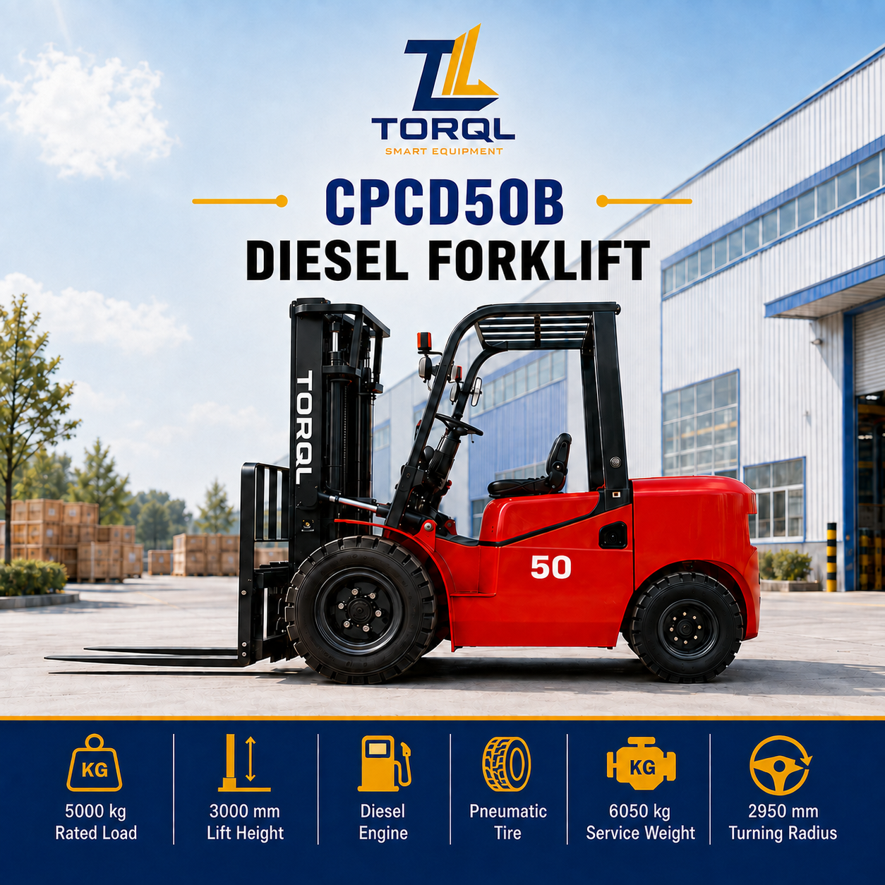 CPCD50B Diesel Forklift