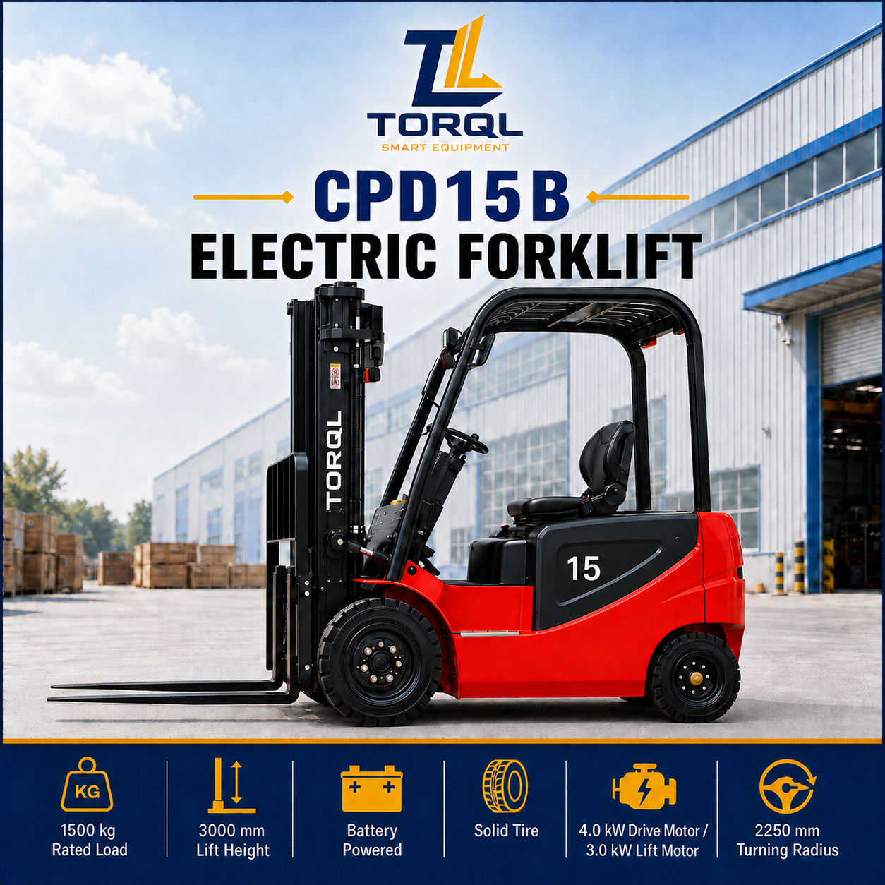 CPD15B Electric Forklift